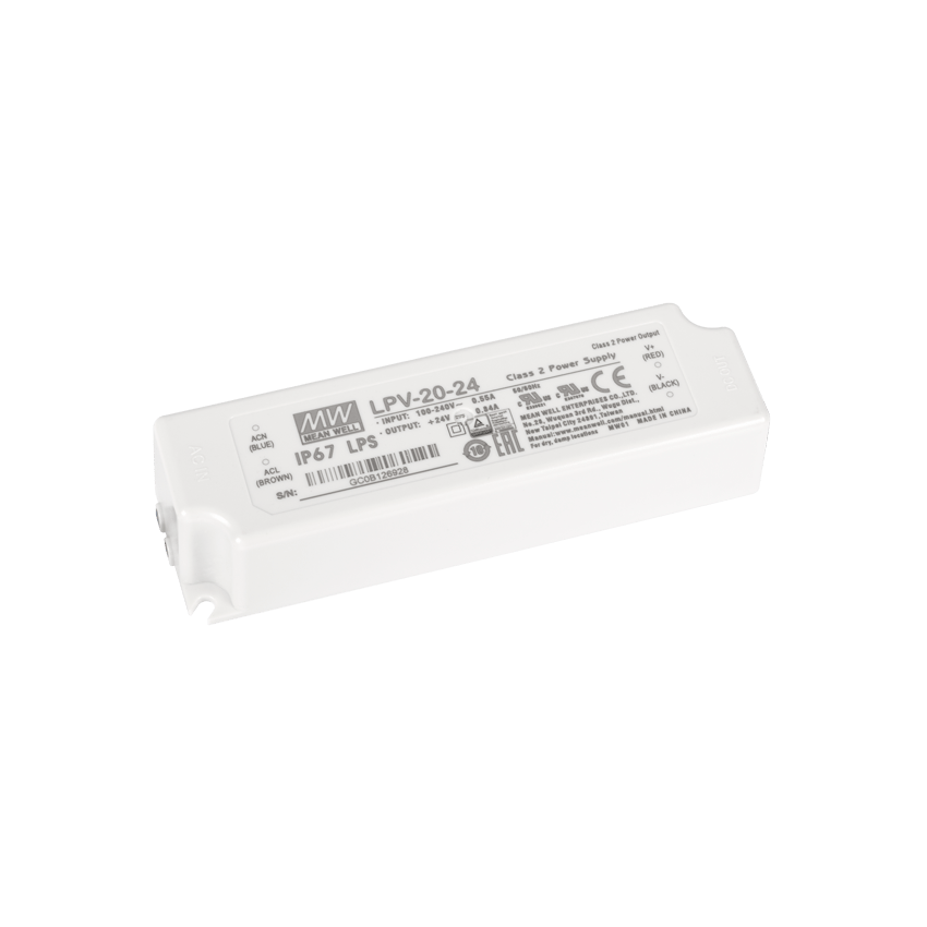POWER SUPPLY  100-240 CB  24V DC  20W ON-OFF  IP67