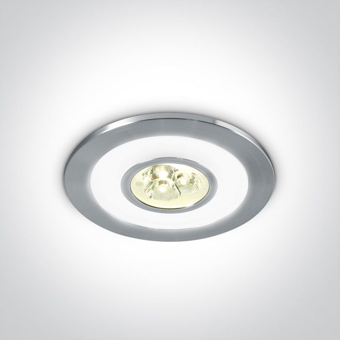 10103A/W/D Aluminio LED 3x1w WW + RING LED DL 350mA IP42