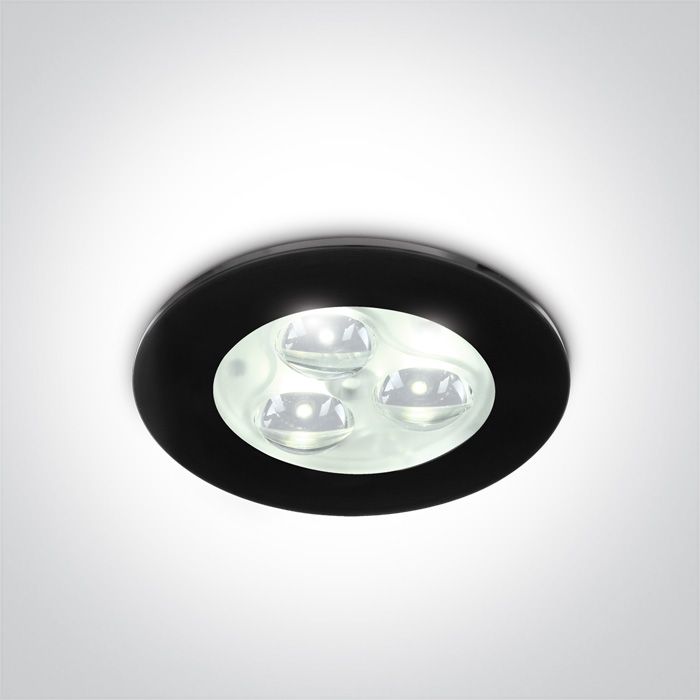 10103N/B/W/35 Negro LED WW 3x1w 35d 350mA