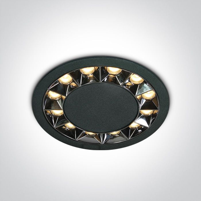 10120X/B/W Negro RECESSED LED 20W WW IP20 38deg 230V DARK LIGHT
