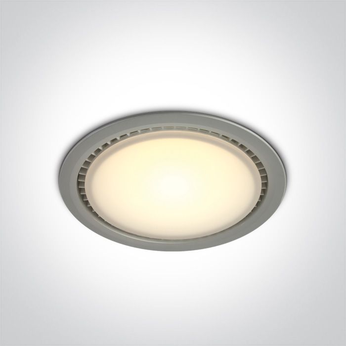 10128/G/W GREY LED 28w WW 230v
