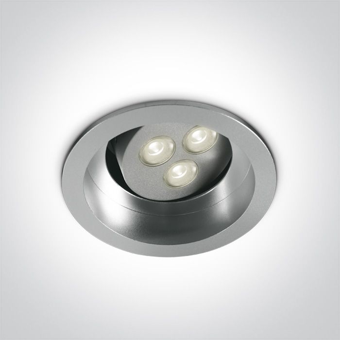 11103D/G/C GREY LED 3w CW SEMI-TRIMLESS 350mA