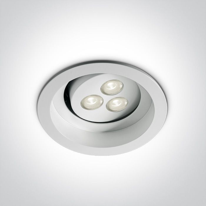 11103D/W/C Blanco LED 3w CW SEMI-TRIMLESS 350mA