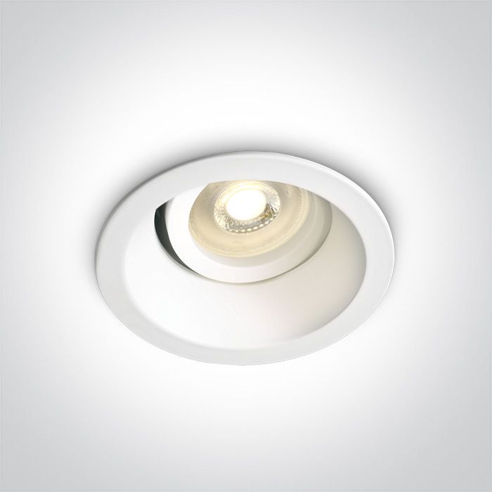 11105D4/W Blanco DARK LIGHT ADJUSTABLE GU10 10W