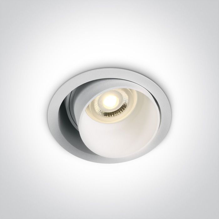 11105D8/W Blanco ADJUSTABLE GU10 10W DARK LIGHT