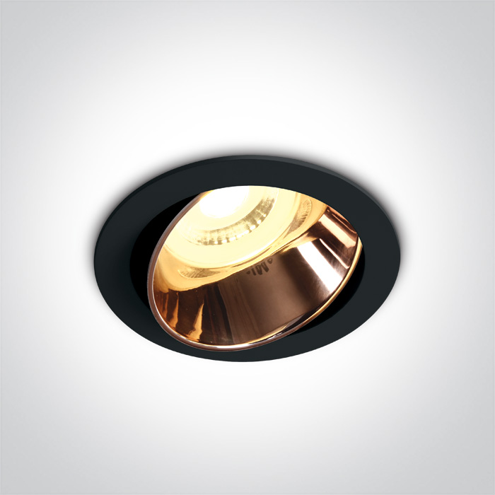 11105M/B/CU Negro GU10 10W COPPER REFLECTOR DARK LIGHT ADJUSTABLE