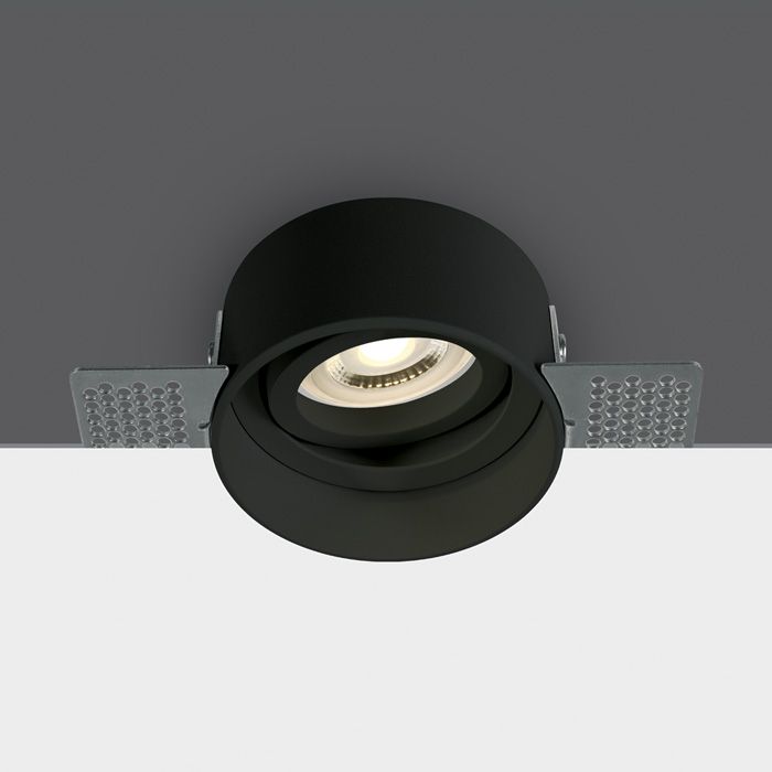 11105TR/B Negro GU10 10W TRIMLESS DARK LIGHT ADJUSTABLE