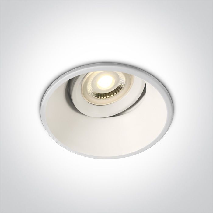 11109FA/W Blanco FIRE RATED GU10 10w DARK LIGHT IP20