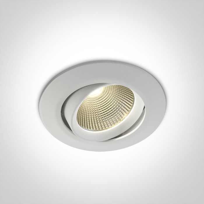 11112/W/W Blanco COB LED 12w WW 700mA 38deg IP20 ADJUSTABLE DARK LIGHT