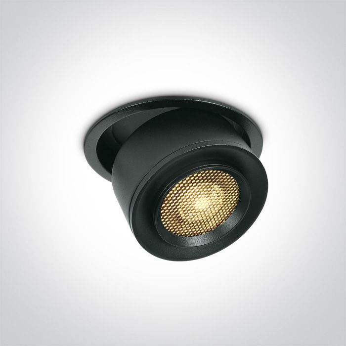 11115G/B/W Negro RECESSED COB 15W WW IP20 15-45deg ADJUSTABLE 230V HONEYCOMB