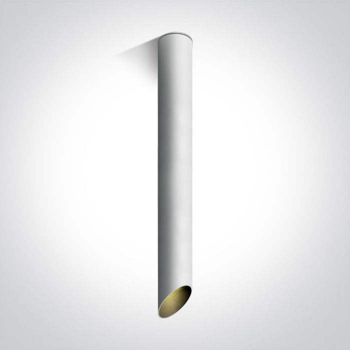 12105E3/W/B Blanco CYLINDER MR16 GU10 10w 500mm DARK LIGHT