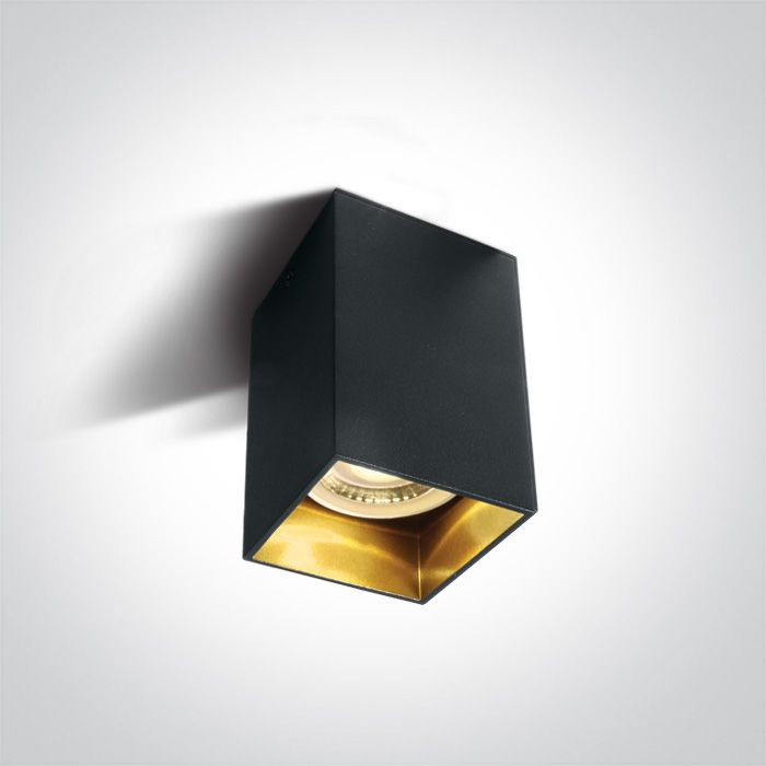 12105NA/B Negro GU10 10W DARK LIGHT SQUARE