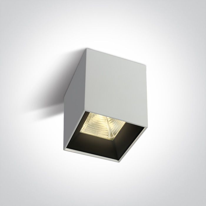 12115HA/W/W Blanco LED 15w WW IP20 60deg 230V SQUARE DARK LIGHT