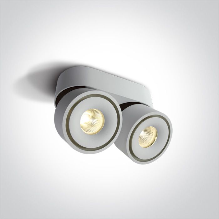 12208LA/W/W Blanco COB LED 2x8W WW IP20 230V