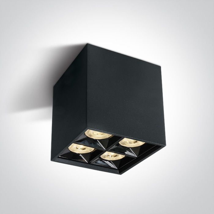 12406B/B/W Negro LED 15W WW 38deg IP20 230V