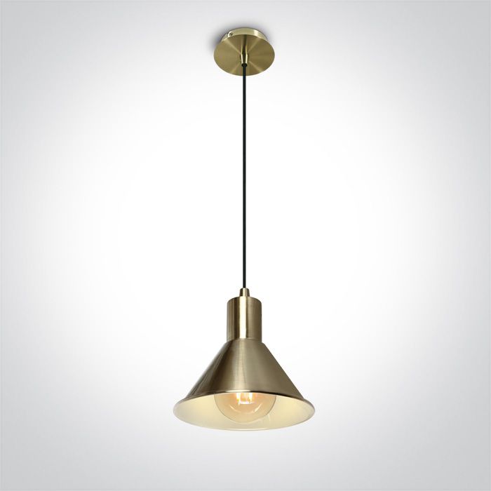 63118/BBS BRUSHED Latón PENDANT 10w E27 100-240v