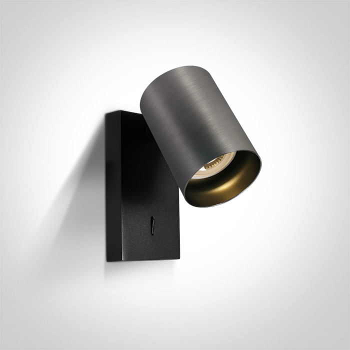 65105NA/MG METAL GREY GU10 10W DARK LIGHT WITH SWITCH