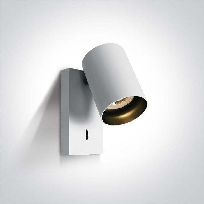 65105NA/W Blanco GU10 10W DARK LIGHT WITH SWITCH