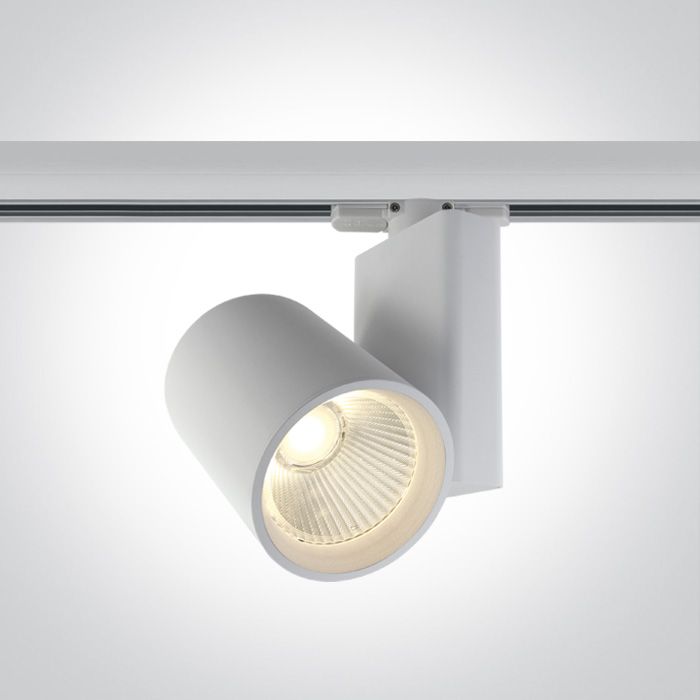 Foco de carril LED COB 30W blanco de ONE Light, ideal para iluminación interior profesional.