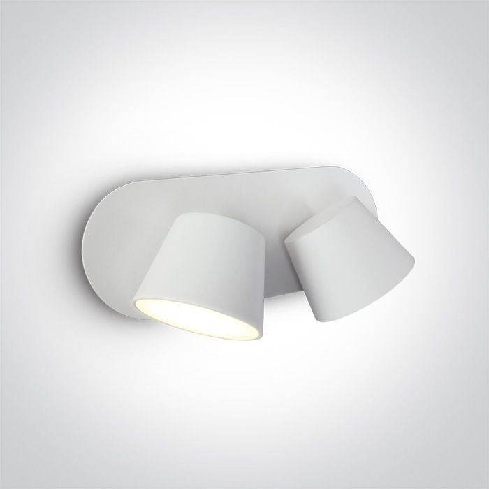 Aplique de Pared LED Doble Blanco 2x6W ONE Light | Ref. 65740A/W/W