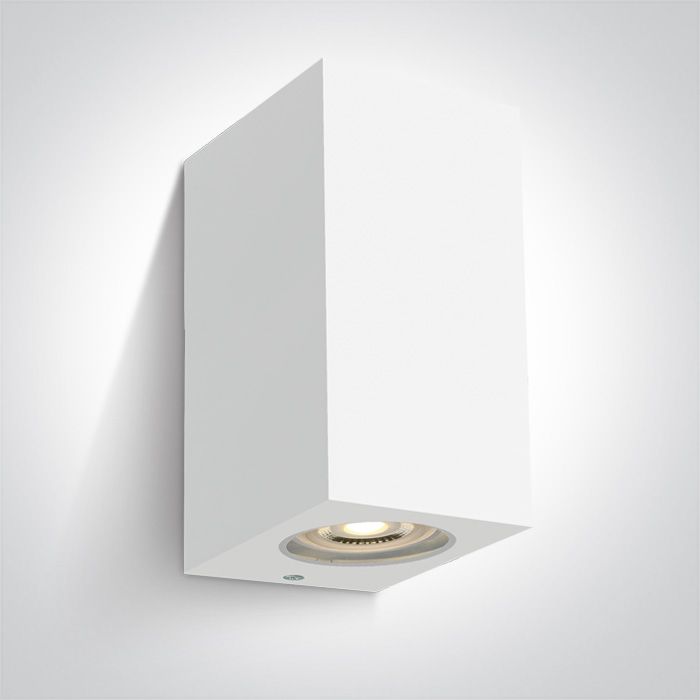 67142K/W Blanco WALL LIGHT GU10 2x6W IP65