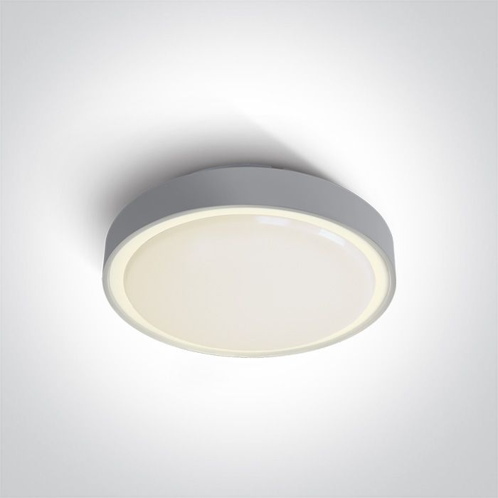 67280ANE/G/W GREY LED PLAFO 15W WW IP65 EMERGENCY 3hrs 230V