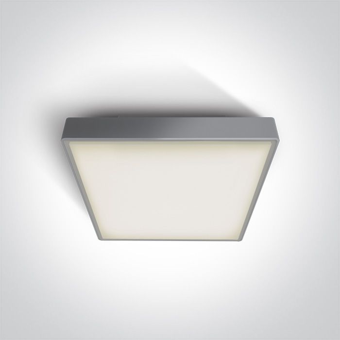67282AN/G/W GREY LED PLAFO 24w WW IP65 230v