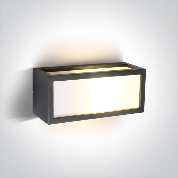 67328/G GREY E27 12W WALL LIGHT IP54