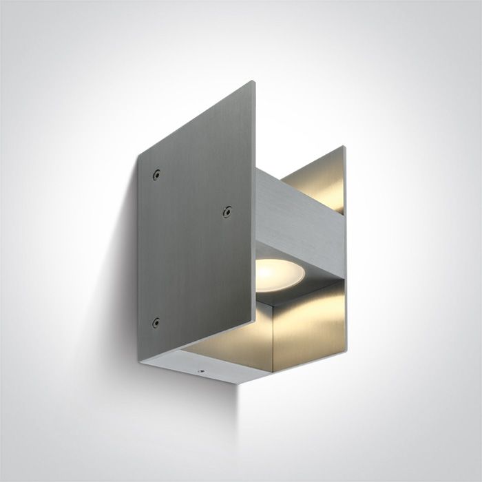 67336/AL/W Aluminio WALL LED 2x1w WW IP54 100-240V