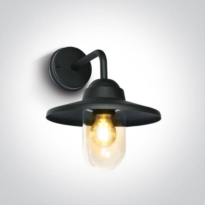 Faro de pared retro 67408 Negro 12W E27 IP44