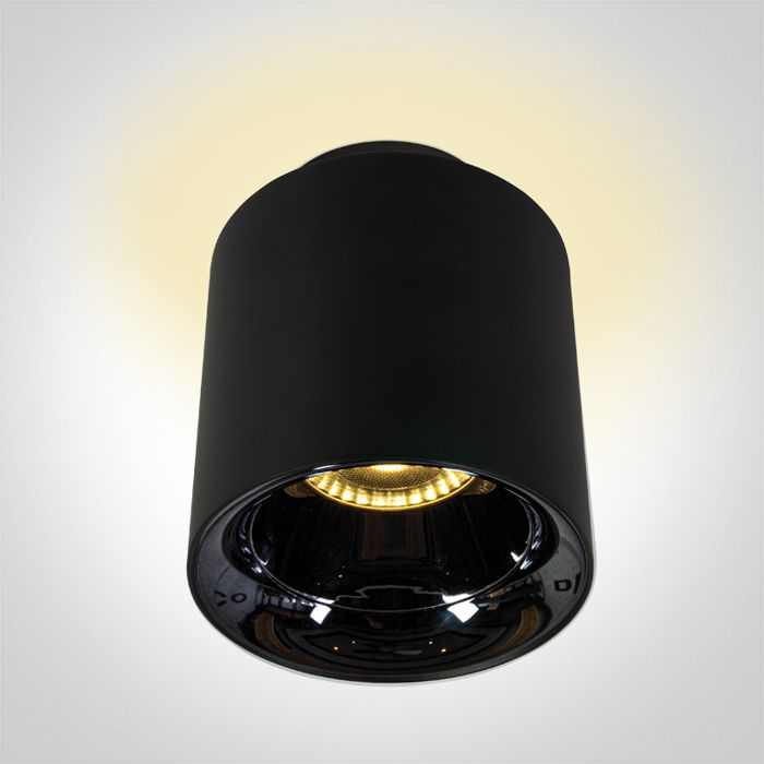 Downlight de Superficie LED con Luz Indirecta ONE Light en color negro