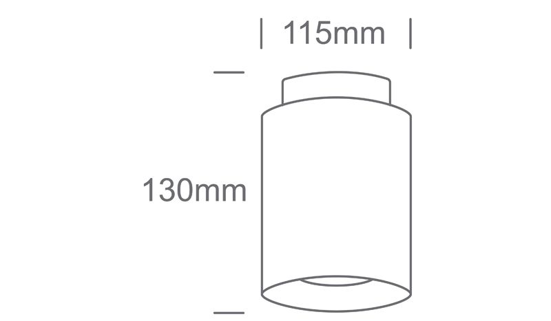 Dimensiones del Downlight de Superficie LED con Luz Indirecta ONE Light | Ref. 12128A