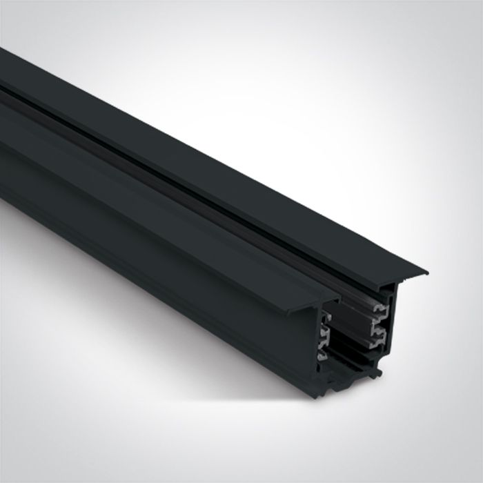 40003R/B BLACK RECESSED TRACK 3m