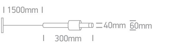Dimensiones del producto Ref. 42132L/B/W