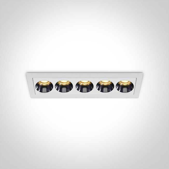 50012H/W/W WHITE RECESSED LED 12W WW IP20 38deg 230V DARK LIGHT