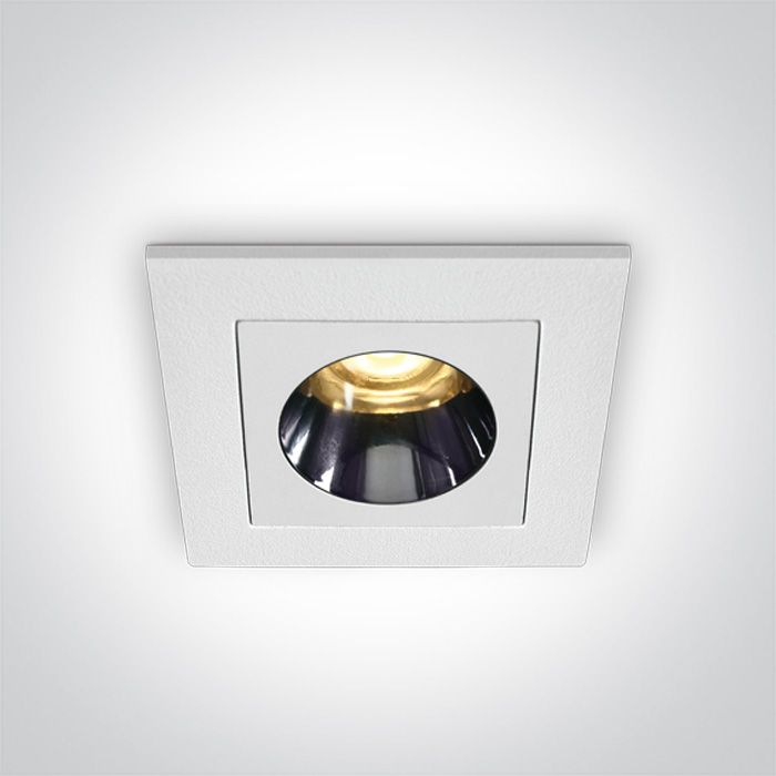50103H/W/W WHITE RECESSED LED 3W WW IP20 38deg 230V DARK LIGHT