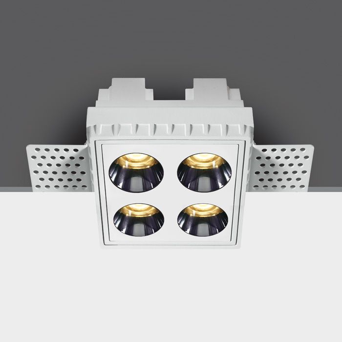 50110HTR/W/W WHITE TRIMLESS LED 10W WW IP20 38deg 230V DARK LIGHT