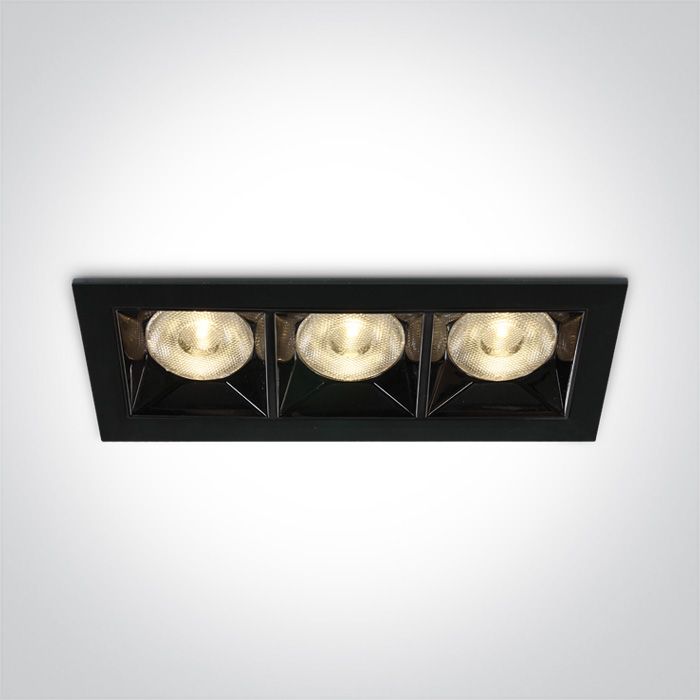 50306B/B/W BLACK LED 12W WW 38deg IP20 230V
