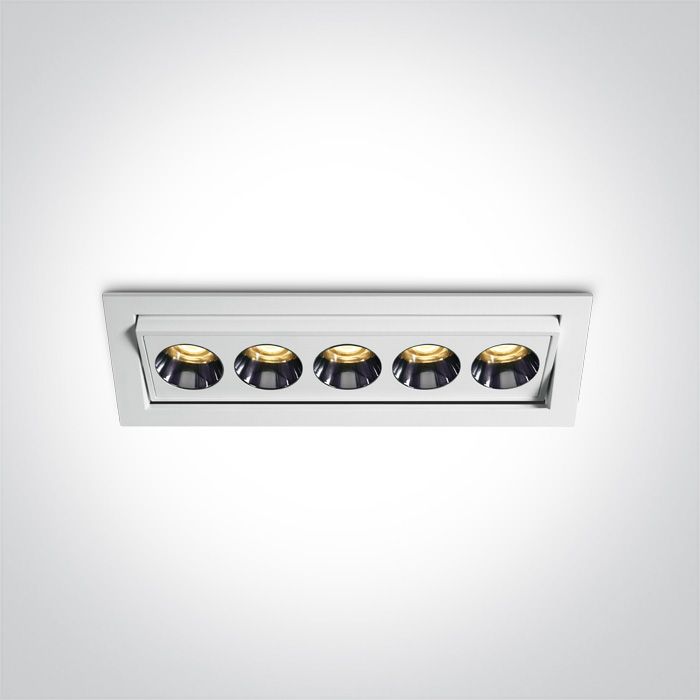 51012H/W/W WHITE RECESSED LED 12W WW IP20 38deg 230V ADJUSTABLE DARK LIGHT