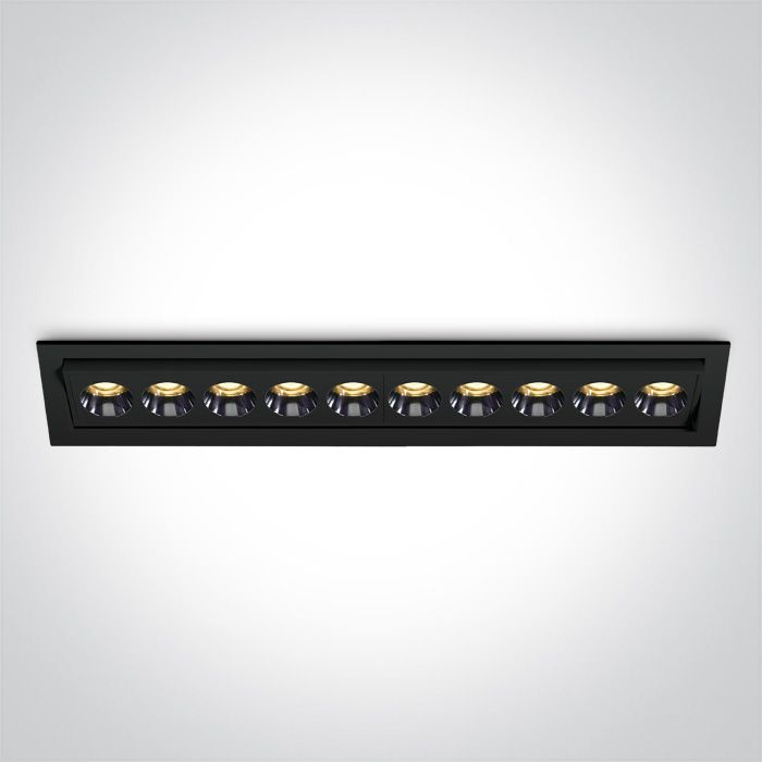 51024H/B/W BLACK RECESSED LED 24W WW IP20 38deg 230V ADJUSTABLE DARK LIGHT