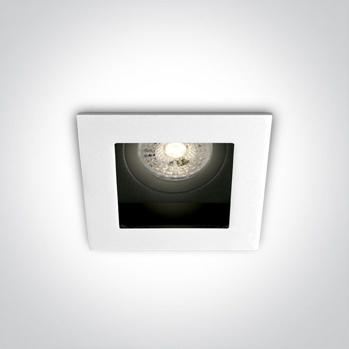 51105TA/W WHITE ADJUSTABLE GU10 10W DARK LIGHT