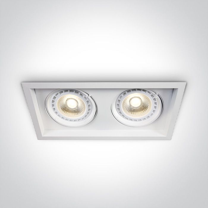 51210N/W WHITE 2x75W R111 GU10 100-240v