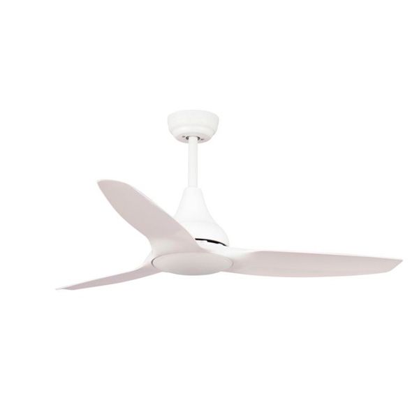Ventilador de techo SAMOA de Nova Luce en blanco mate con aspas de ABS blanco y luz LED integrada.