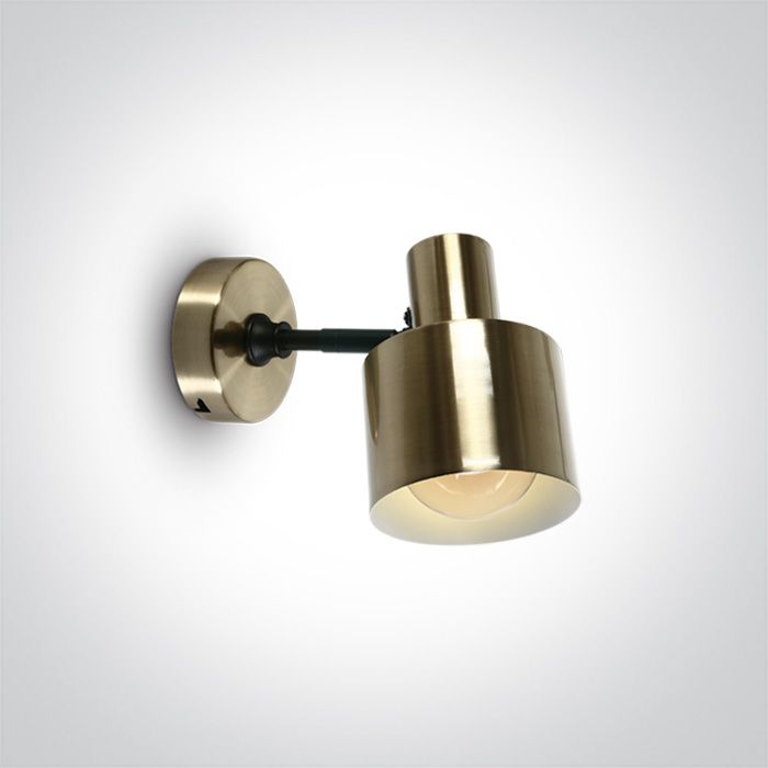 60118/BBS BRUSHED BRASS WALL LIGHT 10W E27 100-240v