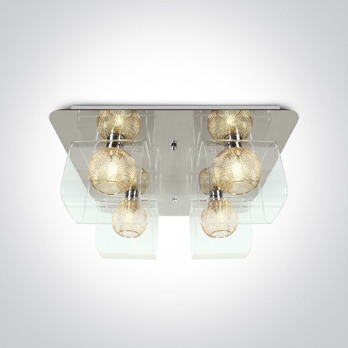 60178B/C CHROME CEILING LIGHT 9w 4xG9 100-240v