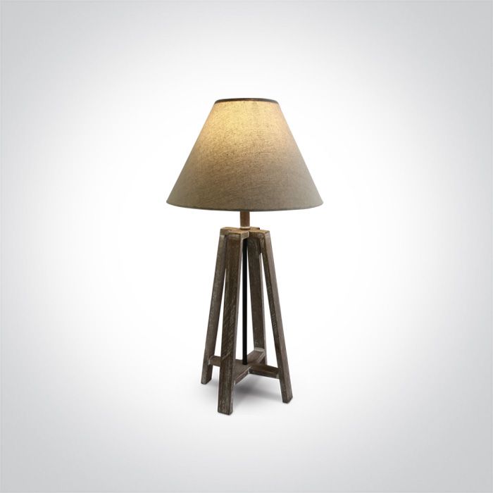 61118 WOOD TABLE LAMP 12W E27