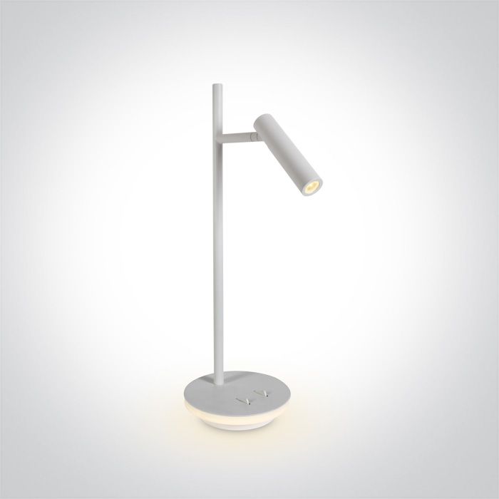 61132A/W/W WHITE LED READING 3W + BASE 6W WW TABLE LAMP IP20 230v