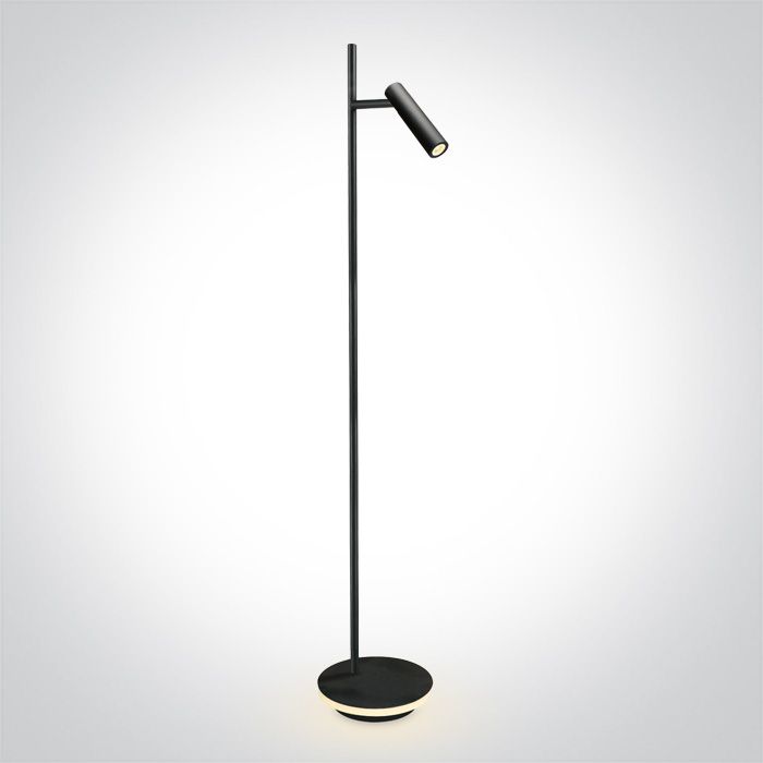61132B/B/W BLACK LED READING 3W + 8W BASE WW FLOOR LAMP IP20 230v