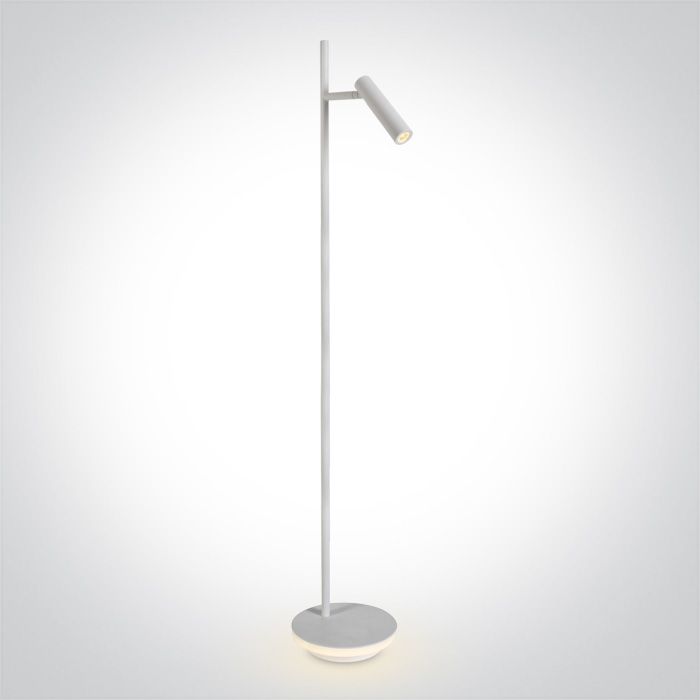 61132B/W/W WHITE LED READING 3W + 8W BASE WW FLOOR LAMP IP20 230v