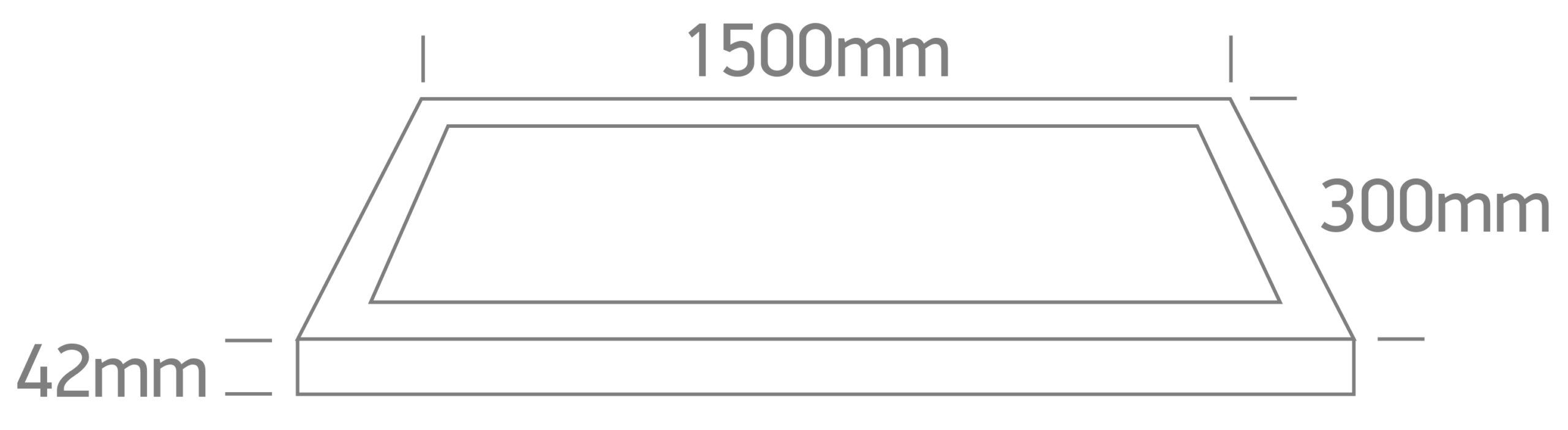 Dimensiones del Panel LED de Superficie Regulable en Temperatura de Color de 50W ONE Light | Ref. 62150BRU